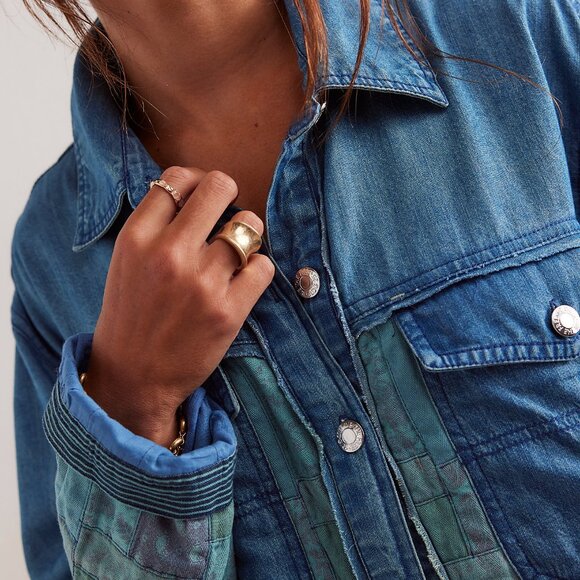 NWT We The Free Heritage Quilted Shirt Jacket - Picture 3 of 7